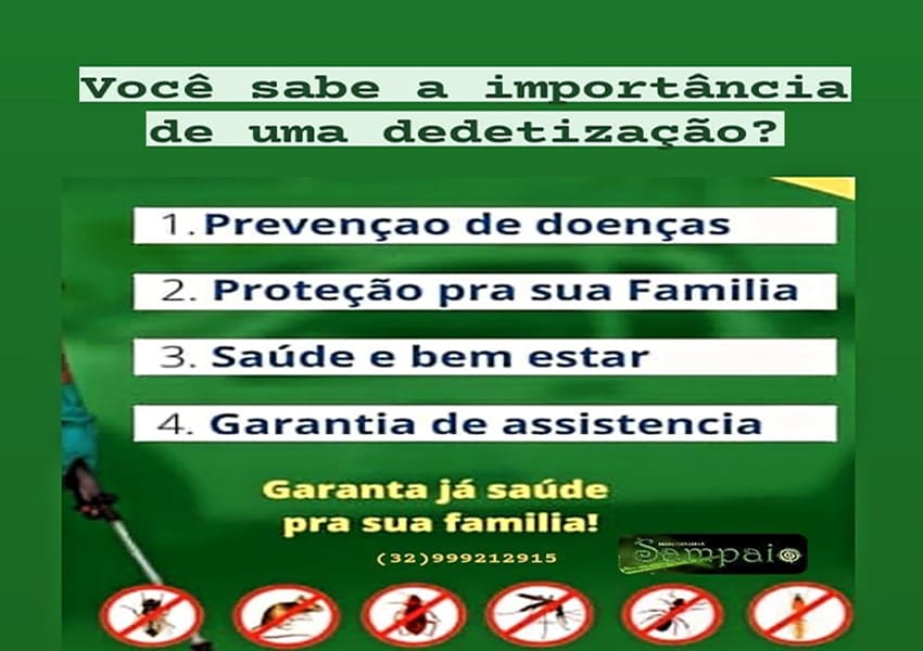 Dedetização em São Tiago MG